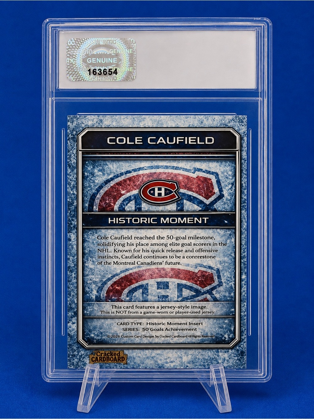Cole Caufield 50 Goals Commemorative Hockey Card - DCG 10 - Picture 2 of 2